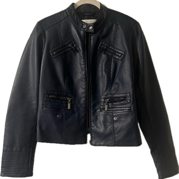 Soft Blue Biker Jacket by NYCo - Picture 2 of 8